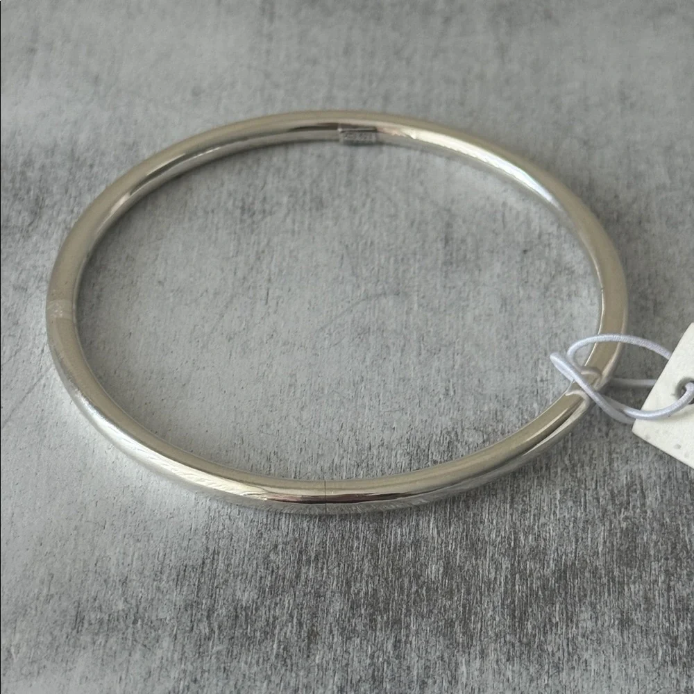 Seed & Sage Sterling Silver 925 Solid Thin Round Bangle Bracelet